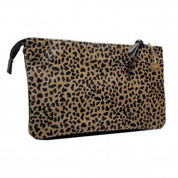 Pisoraro(ピソラロ) ハラコ お財布ポシェットショルダー LEOPARD-BR PR238【送料無料】
