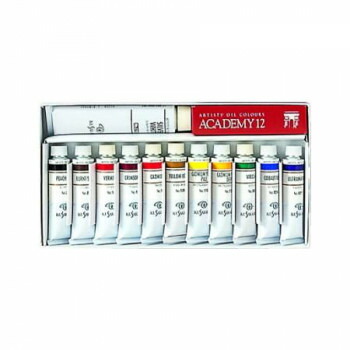 クサカベ 油絵具 12色セット アカデミー12【送料無料】