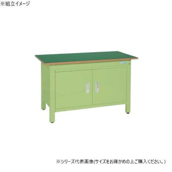 ＼今だけ！エントリーで尖んがり5倍／サカエ 軽さ一人用進め方台扉付 サカエリューム天板 900×600×740粍 緑であること CP-096DRT【貨物輸送無料】