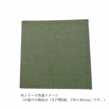 マカロンループ　ループパイルカーペット　防ダニ抗菌防炎・床暖対応 グリーン 江戸間3帖　176×261【送料無料】