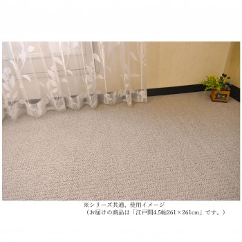 ＼今だけ！エントリーで尖んがり5倍！／ ニュー防護 ループパイルカーペット 抗菌防壁蝨目防臭防汚・撥水防炎・床暖相応う ベージュ日本の首都間4.5帖261×261【貨物輸送無料】