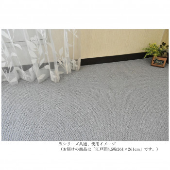 ＼今だけ！エントリーで尖んがり5倍！／ ニュー防護 ループパイルカーペット 抗菌防壁蝨目防臭・防汚・撥水・防炎・床暖相応う薄墨色日本の首都間4.5帖261×261【貨物輸送無料】