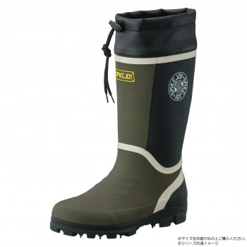 福山ゴム工業　長靴　スパイクジョイ 6　カーキ　M　AA89300【送料無料】