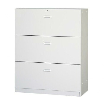 壁面収納家具/D:450・ホワイトタイプ ラテラルキャビネット3段 H1110 仕切板6枚・アジャスター付 ALPSホワイト色 COM-UAA-W11B【送料無料】