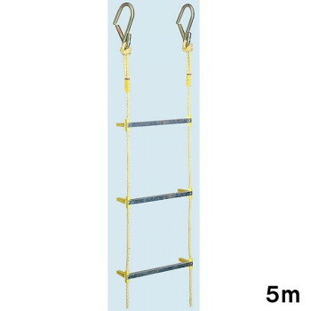 ＼今だけ！エントリーで尖んがり5倍！／ 八ツ矢産業 軽銀縄梯子 5m 12042【貨物輸送無料】