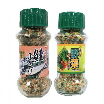 ＼今だけ！エントリーでポイント5倍！／ みなり 鮭ふりかけ 85g・十六種の野菜ふりかけ 90g　各15個セット【送料無料】｜LifeUp