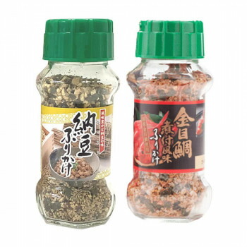 \今だけ!エントリーでポイント5倍!/ みなり 納豆ふりかけ 85g・金目鯛煮付風味ふりかけ 80g 各15個セット【送料無料】|LifeUp