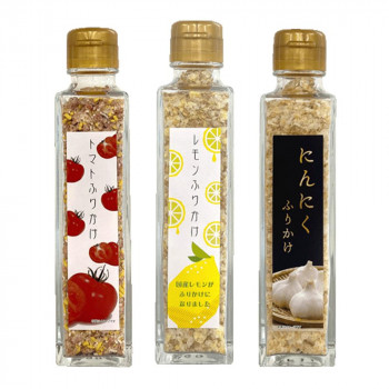 \今だけ!エントリーでポイント5倍!/ みなり (角瓶)トマトふりかけ60g・レモンふりかけ50g・にんにくふりかけ40g 各10個セット【送料無料】|LifeUp