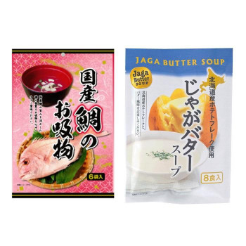 \今だけ!エントリーでポイント5倍!/ みなり 国産鯛のお吸物(3.4g×6)・じゃがバタースープ(11.0g×8) 各15個セット【送料無料】|LifeUp