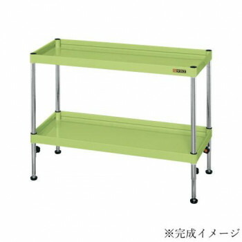 サカエ CSパールワゴン 高さ調整 固定タイプ 樹脂製 グリーン TCSPN-9072【送料無料】