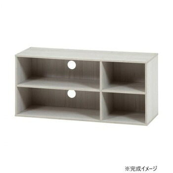 不二貿易 C/D:43872 TVラック 89 ホワイトウォッシュ【送料無料】