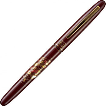呉竹 くれ竹万年毛筆 蒔絵物語 扇面 赤 DU181-115【送料無料】 メール便対応商品