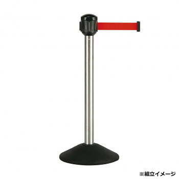 ベルトパーテーションAW 屋外対応 PEベルト5m ヘアライン ベルト赤 SU6617002【送料無料】