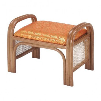 今枝商店 Romantic Rattan 籐金襴座椅子 朱 C41【送料無料】