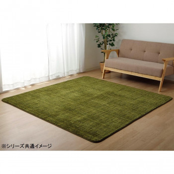 ホットカーペット対応 サンゴマイヤー ラグカーペット 長方形 約90×185cm グリーン 5705409【送料無料】