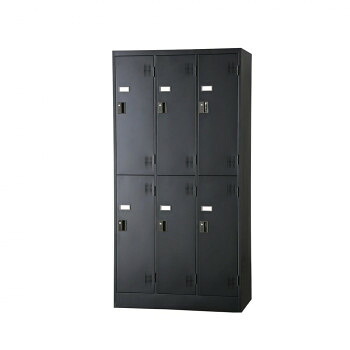 \今だけ!エントリーでポイント5倍!/ 豊國工業 スタンダードロッカー6人用(シリンダー錠) TLK-S6-MB(マットブラック)【送料無料】|LifeUp