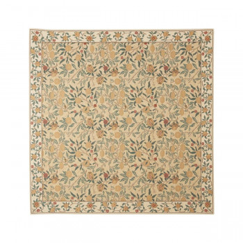 ＼今だけ！エントリーでポイント5倍！／ 川島織物セルコン Morris Design Studio フルーツ ラグ 約200&times;200cm KF1706A Y イエロー【送料無料】｜LifeUp