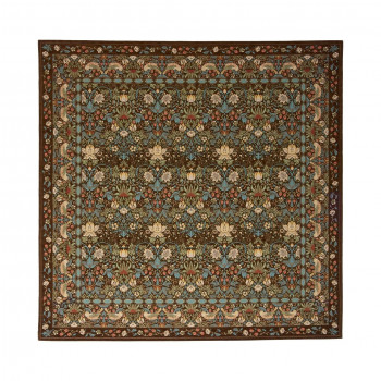 \今だけ!エントリーでポイント5倍!/ 川島織物セルコン Morris Design Studio イチゴドロボウ ラグ 約200×200cm KF1709 BR ブラウン【送料無料】|LifeUp