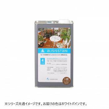 ＼今だけ！エントリーで尖んがり5倍／材木保護することえの具 (油性)アリシスステイン4L 白いことパイン【貨物輸送無料】