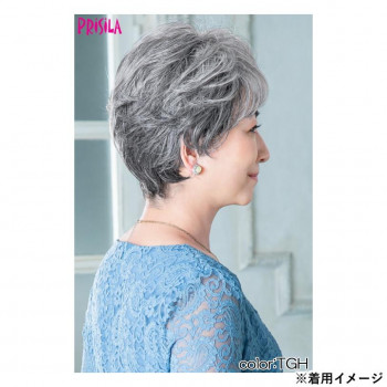 プリシラ 帽子ウィッグリラックス ミックスカールショート 耐熱グレイヘア BO-08-TGH【送料無料】 5,126円