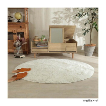 グラムスタイル シフォン 楕円形 IV スノー 90x130cm 「GSCD312203」【送料無料】