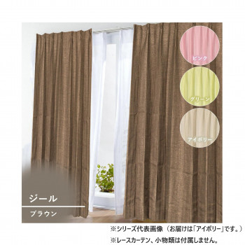 ＼今だけ！エントリーで尖んがり5倍／窓かけ ジール 2P 100×200 象牙色 725790000200061【貨物輸送無料】