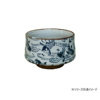 清風 せいふう 波に鯉 抹茶碗 MW88-G02【送料無料】