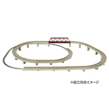 レールセットD 単線立体交差セット R063【送料無料】