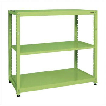 サカエ RKラック 3段タイプ 1500×450×1500mm グリーン RKN-5453【送料無料】