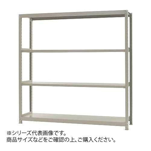軽中量ラック　耐荷重200kgタイプ　単体　間口1800×奥行600×高さ1800mm　4段　アイボリー【送料無料】