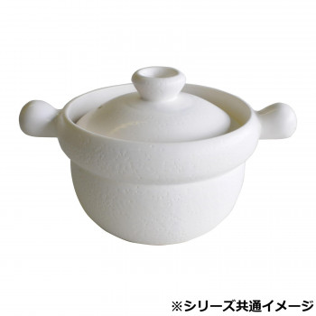＼今だけ！エントリーで尖んがり5倍！／ M5584 地びた売り物 ごはん鍋 炊飯鍋 白 2合 萬古焼【貨物輸送無料】