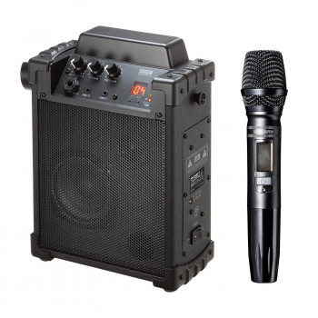 サンワサプライ ワイヤレスマイク付き拡声器スピーカー(バッテリー内蔵・ワイヤレスマイク1本対応) MM-SPAMP17【送料無料】