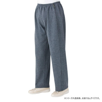 ケアファッション 脇全開スウェットパンツ(婦人) ネイビー杢 LL 3902003【送料無料】