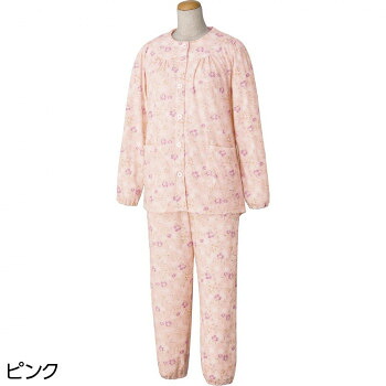 ケアファッション ワンタッチパジャマ(婦人) ピンク LL 9798003【送料無料】