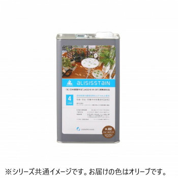 ＼今だけ！エントリーで尖んがり5倍／材木保護することえの具 (油性)アリシスステイン4L オリーブ【貨物輸送無料】