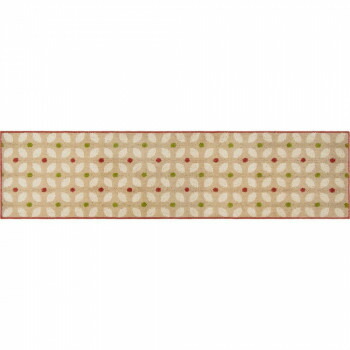 カキウチ ズレSTRONG キッチンマット180cm レトロ レッド 45×180cm【送料無料】