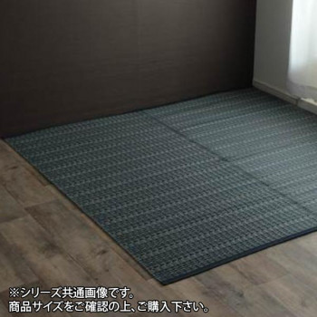 洗える PPカーペット 『バルカン』 江戸間6畳(約261×352cm) ネイビー 2126506【送料無料】