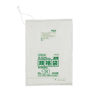＼今だけ！エントリーでポイント5倍！／ ジャパックス LD規格袋 厚み0.025mm No.13 ひも付き 透明 100枚&times;10冊&times;3箱 KU13【送料無料】｜LifeUp 13,299円