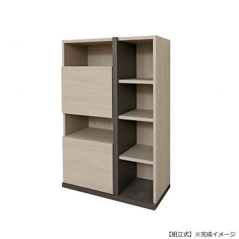 ＼今だけ！エントリーでポイント5倍！／ 日本製組立家具 収納キャビネット サイドボード クルミ co-pabo-1280ot-kurumi【送料無料】｜LifeUp