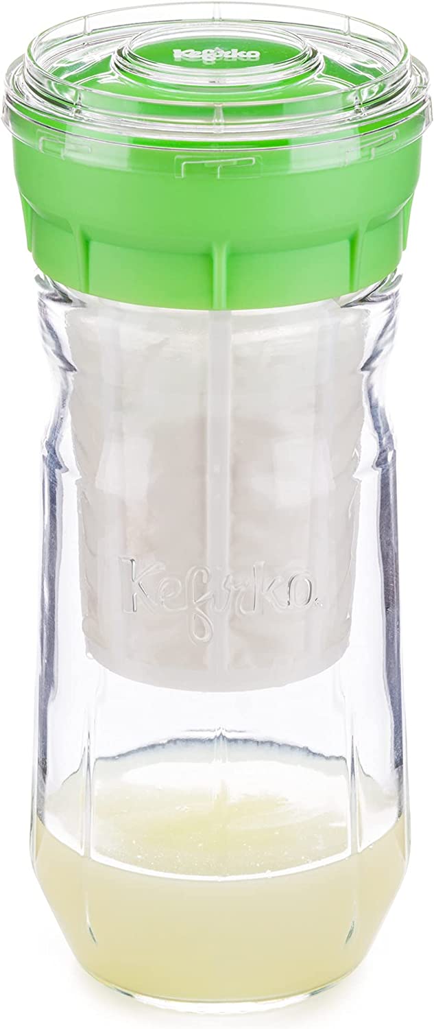 【BIOLY】 乾酪製造業者 1.4L オールインワン醗酵入れもの (緑であること) Kefirko 発酵乳 乾酪 水切り ホエイ ギリシア発酵乳 BPA無償性 飾り気の無い 食洗機可