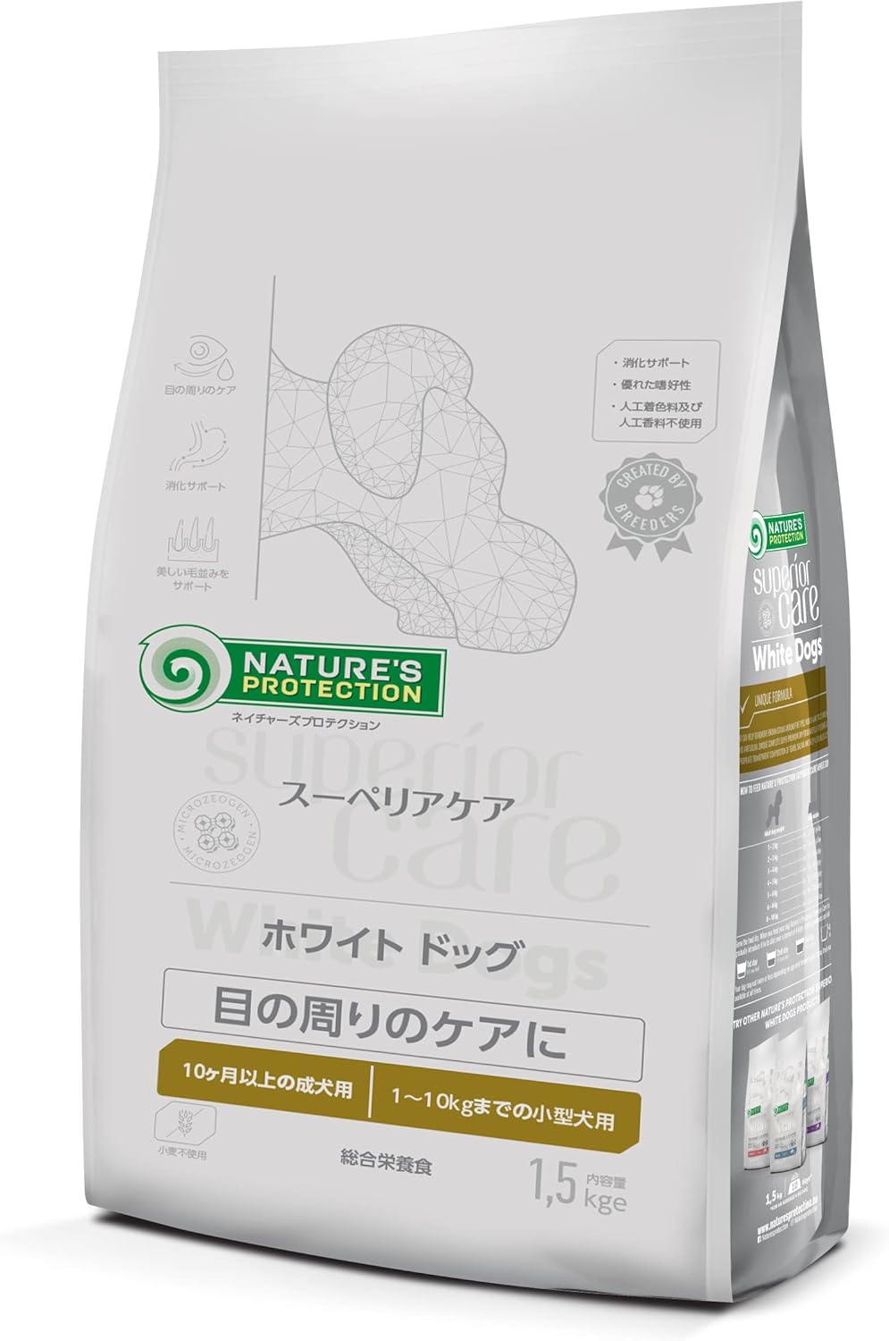 [ Nature\u0027s Protection ] ネイチャーズプロテクション ホワイトドッグ 子ヒツジ 成年者 4kg ドッグフード 素っ気ないボンネット 微粒子 小型犬 涙やけ止めること 涙やけ 打つ手 組み入れる滋養分食 愛玩動物設備 愛玩動物ボンネット 愛玩動物 犬 飼い犬 犬用