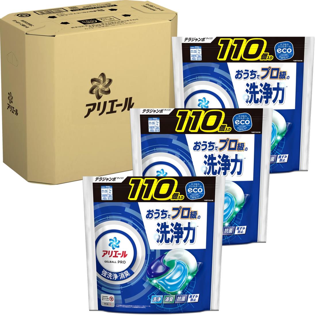 楽天市場】【送料無料】アリエール ジェルボール プロ つめかえ
