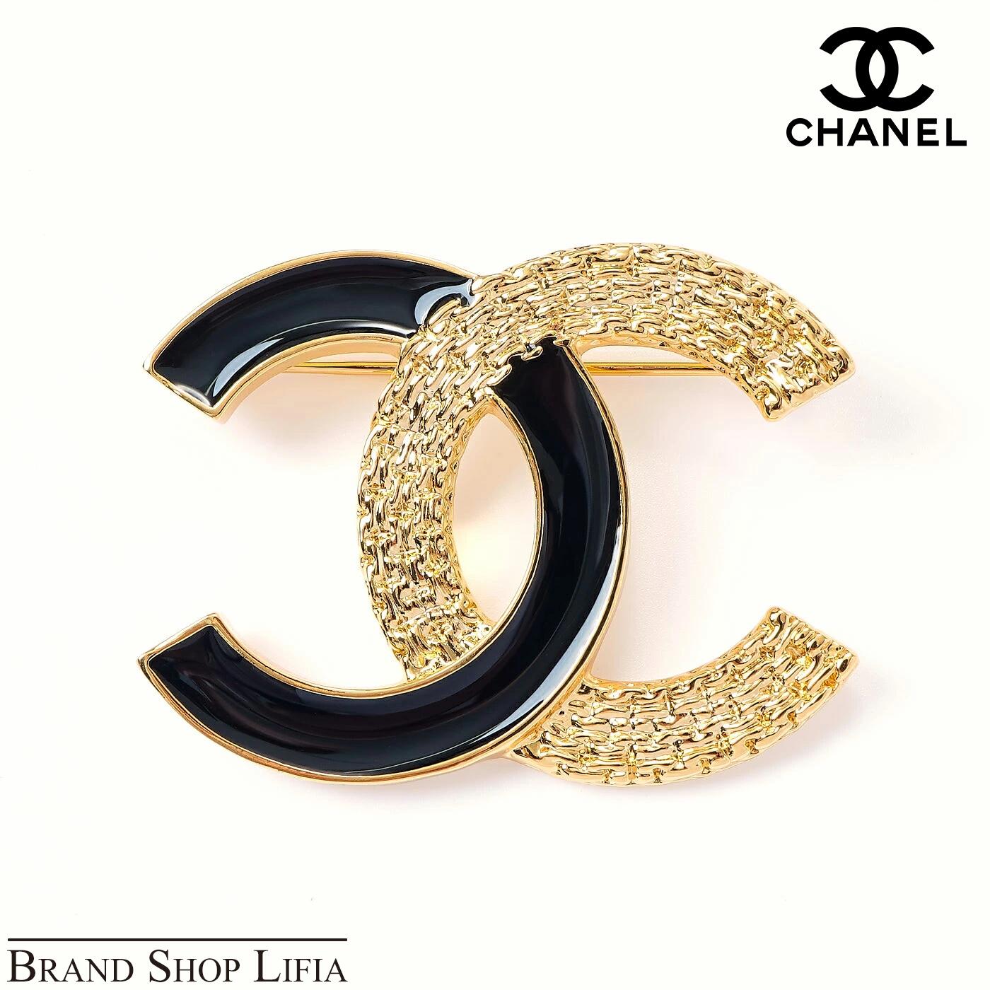 シャネル CHANEL ブローチ ココマーク コサージュ B24P ゴールド×ブラック GP レディース ブランドアクセサリー エレガント フォーマル パーティ 入学式 結婚式 ギフト プレゼント 中古 未使用品