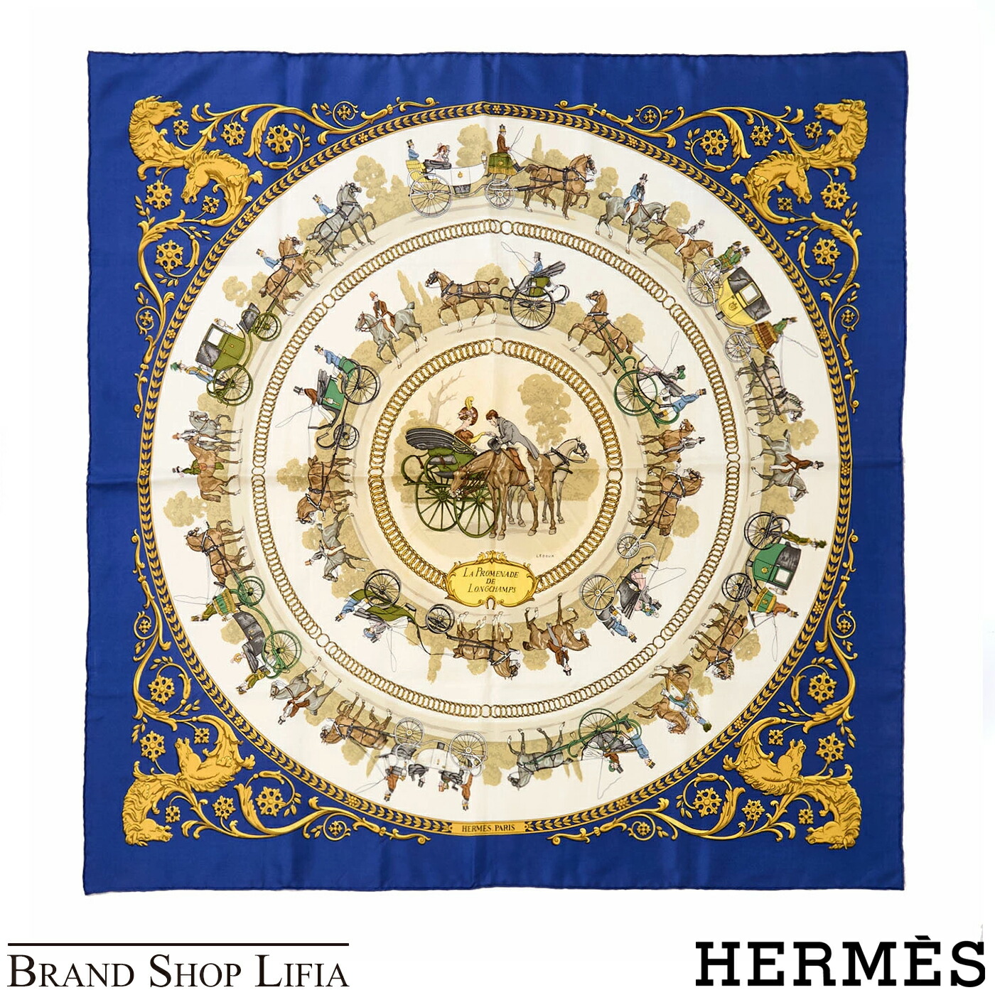 楽天市場】【極美品】【クリーニング済】HERMES エルメス カレ90