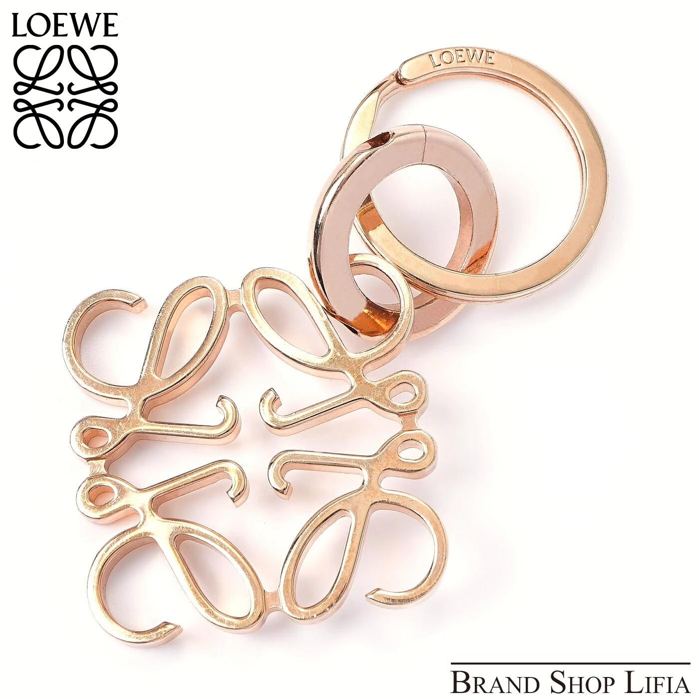 楽天市場】ロエベ LOEWE キーリング バッグチャームシルバーゴールド