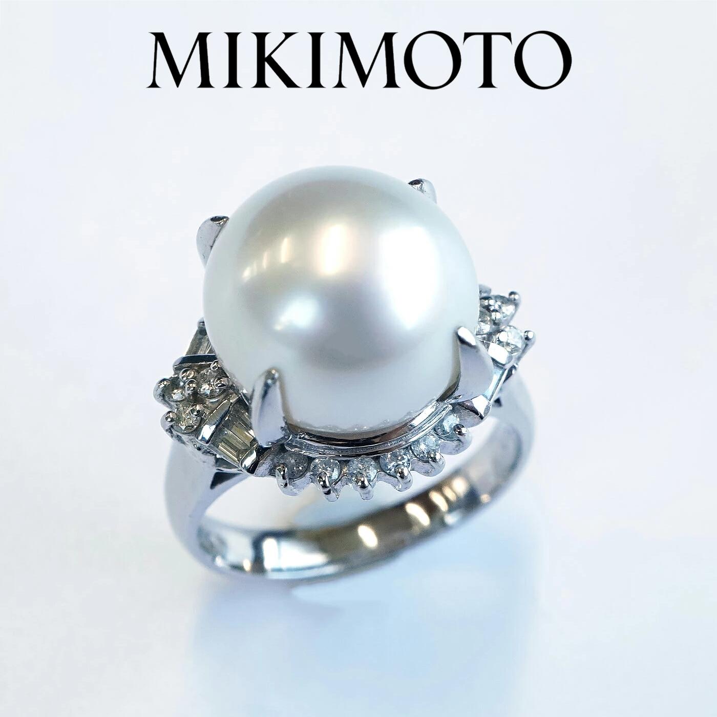 楽天市場】MIKIMOTO【ミキモト】パールリング Pt950 7mm ダイヤモンド
