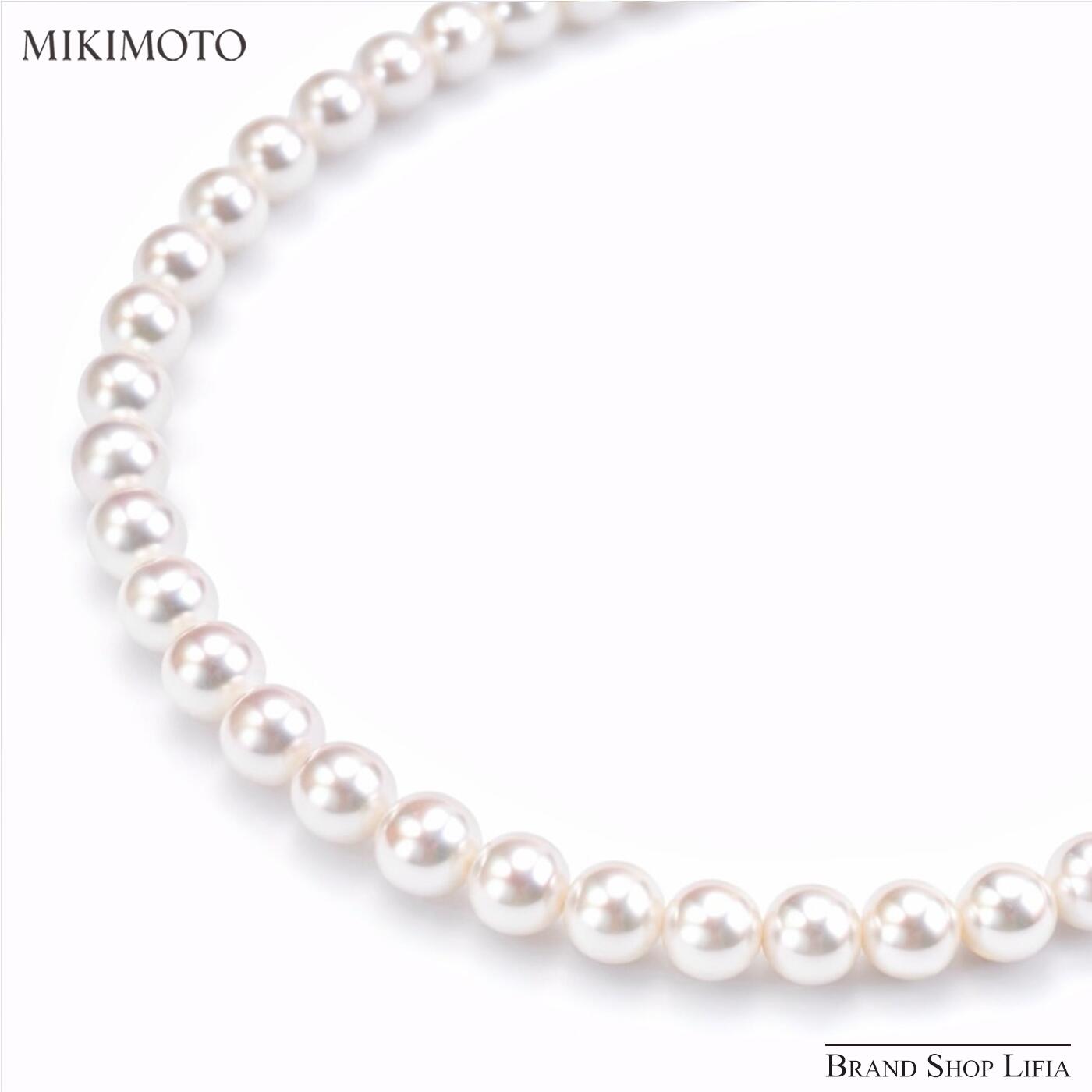 ミキモト MIKIMOTO ネックレス あこや真珠 パールネックレス 6.5～7.0mm シルバー金具 SV ホワイト系 43cm レディース 普段使い 冠婚葬祭 中古 美品｜Brand Shop Lifia