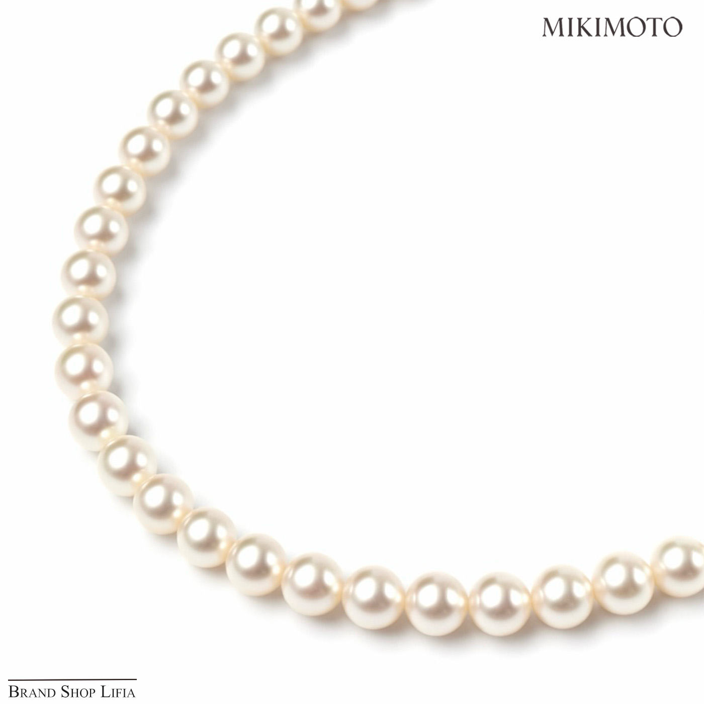 ミキモト MIKIMOTO ネックレス あこや真珠 5.5～6.0mm シルバー留め具 SV ホワイト系 38cm パールネックレス 本真珠 シンプル 普段使い ジュエリー レディース 冠婚葬祭 中古 美品