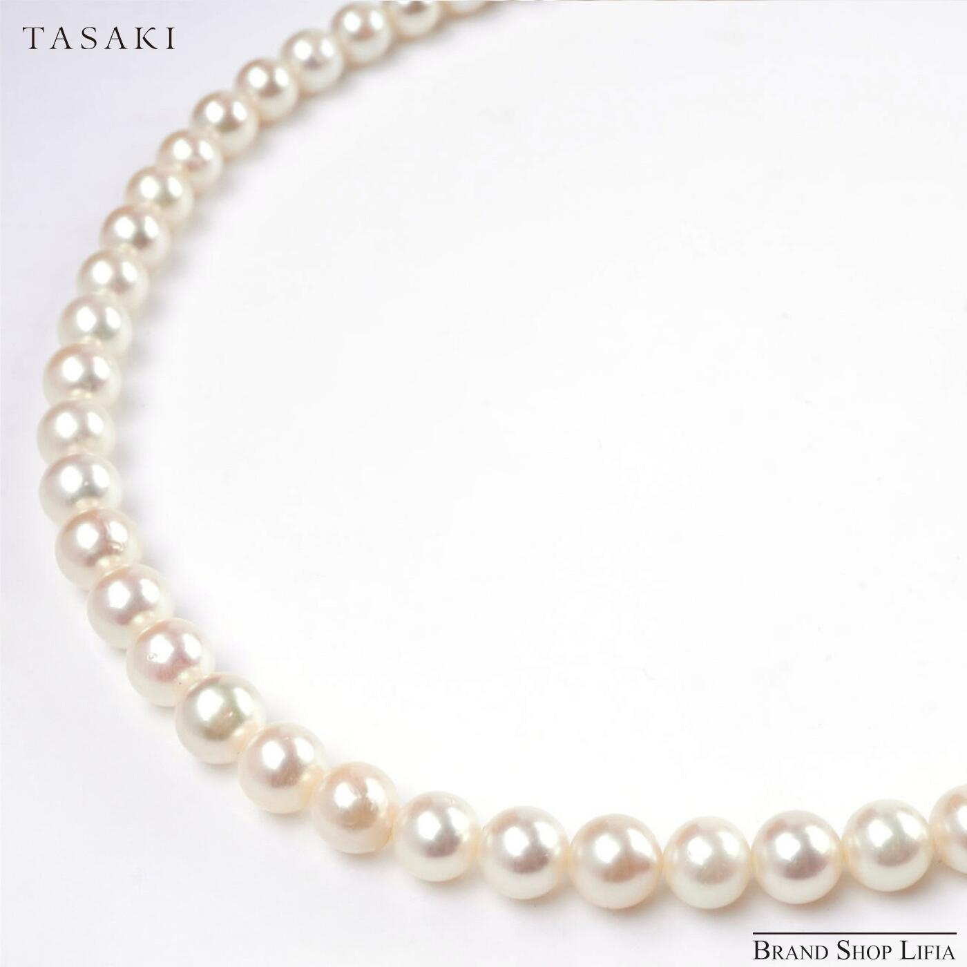 タサキ TASAKI ネックレス 6.0~6.4mm 本真珠 K18 イエローゴールド 42cm パールネックレス 普段使い ブランドパール ホワイト系 冠婚葬祭 レディース 田崎真珠 ジュエリー 中古 美品｜Brand Shop Lifia 45,370円