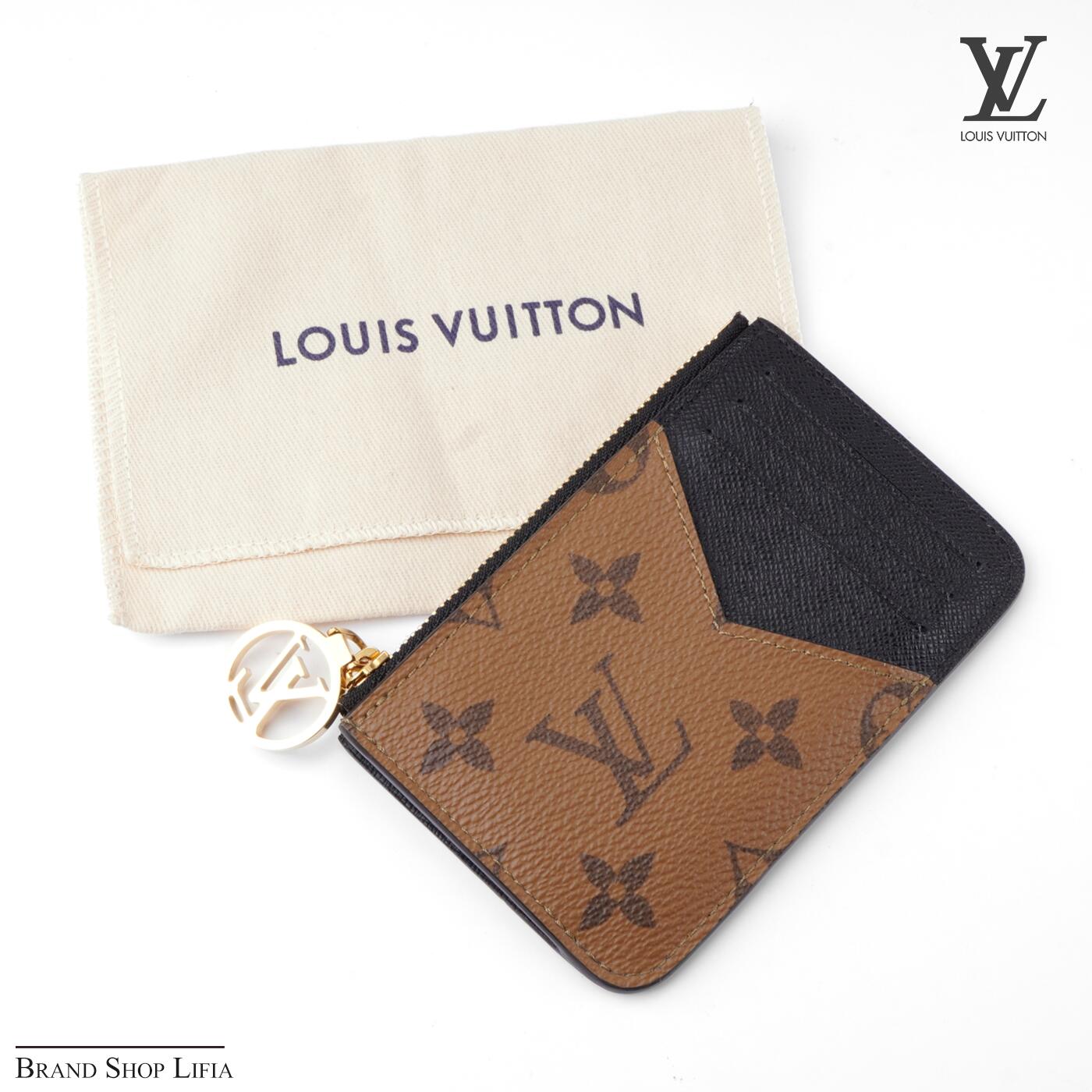 ルイヴィトン LOUIS VUITTON モノグラム リバース ポルト カルト ロミー M81912 レディース ブラウン カードケース RFID反応有 ブランド 中古 新品同様
